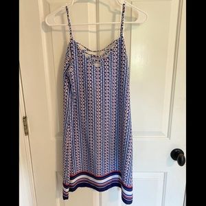 Dark orange and blue dress. Size XS.